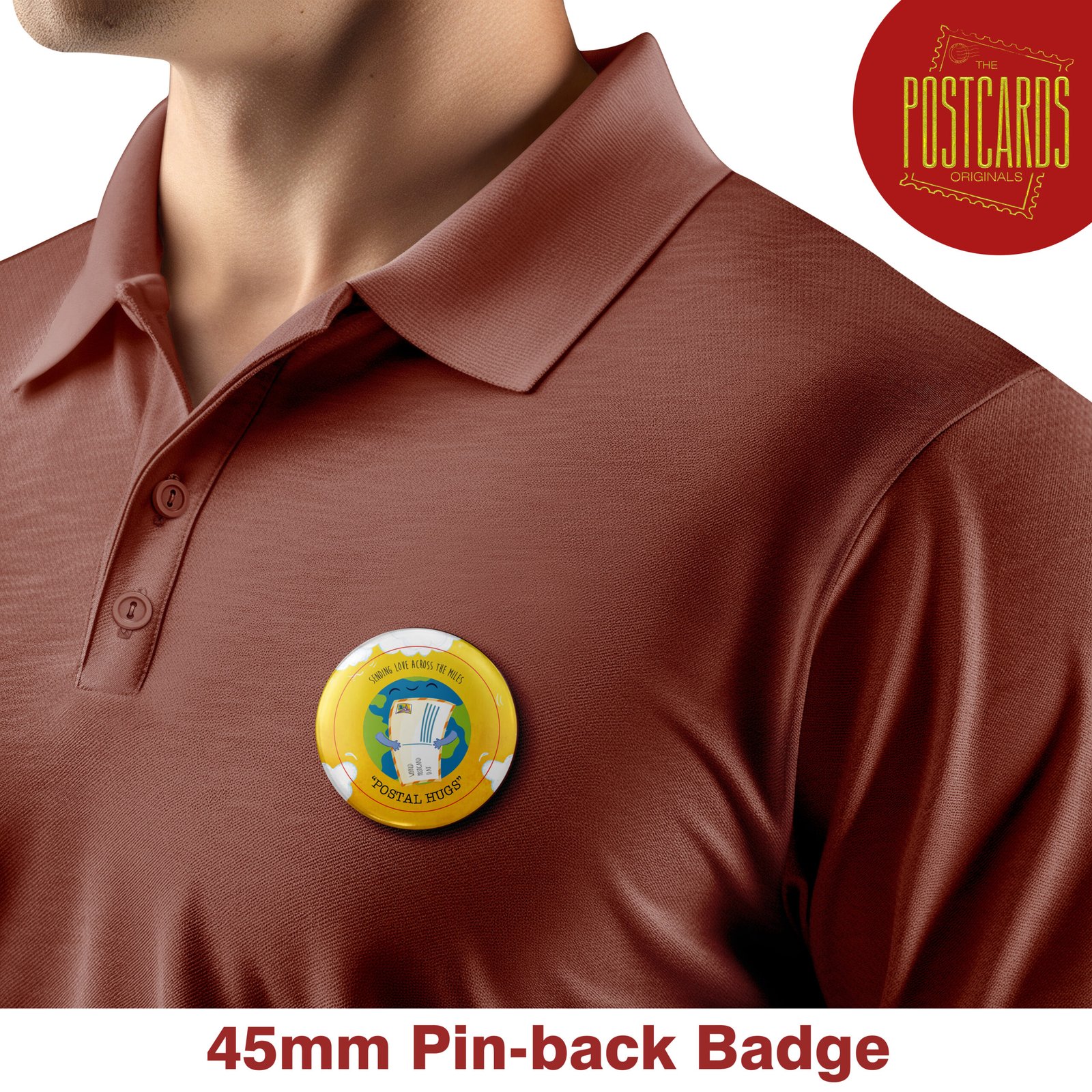 "POSTAL HUGS" - PIN BADGE - Image 2