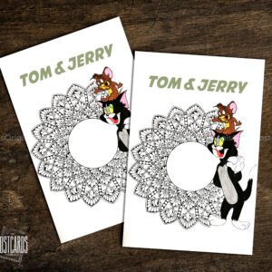 Tom & Jerry Mandala Postcard