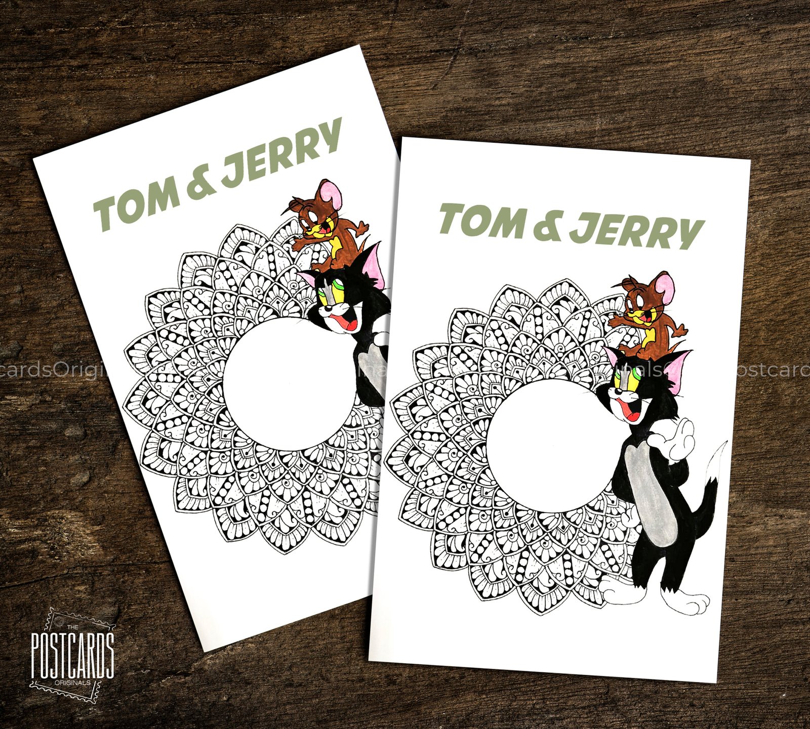 Tom & Jerry Mandala Postcard