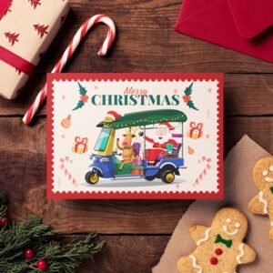 Santa's Tuk-Tuk Christmas Express Postcard - Set of 3